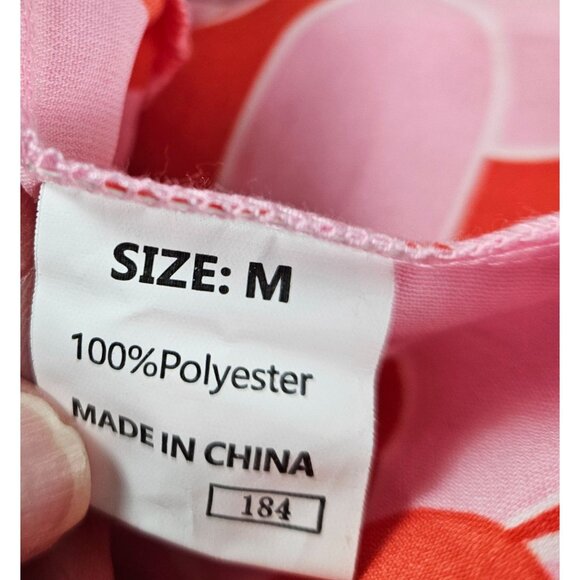 Dokotoo Womens Floral Red & Pink Flowy Tiered Maxi Boho Dress Med Beach Casual - Picture 11 of 11